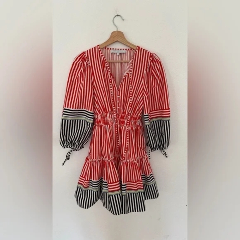 HUNTER BELL Red and Black Striped Mini Dress XS - Picture 5 of 5